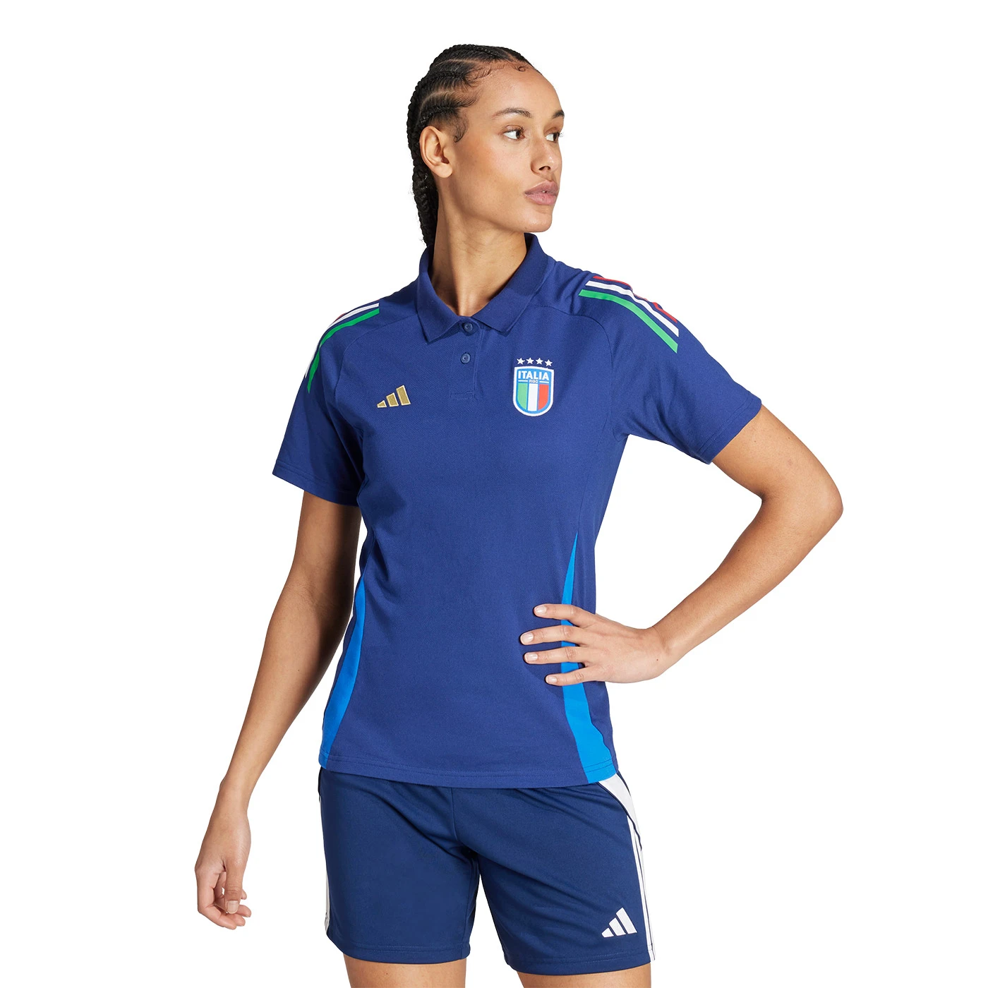 ITALY FIGC BLUE POLO 2024 WOMAN