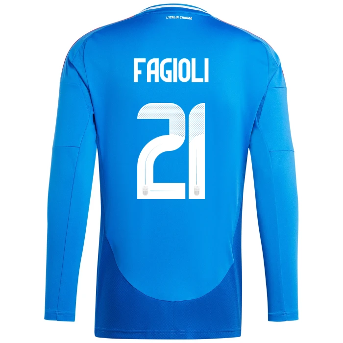 ITALIA FIGC MAGLIA GARA HOME MANICHE LUNGHE 2024