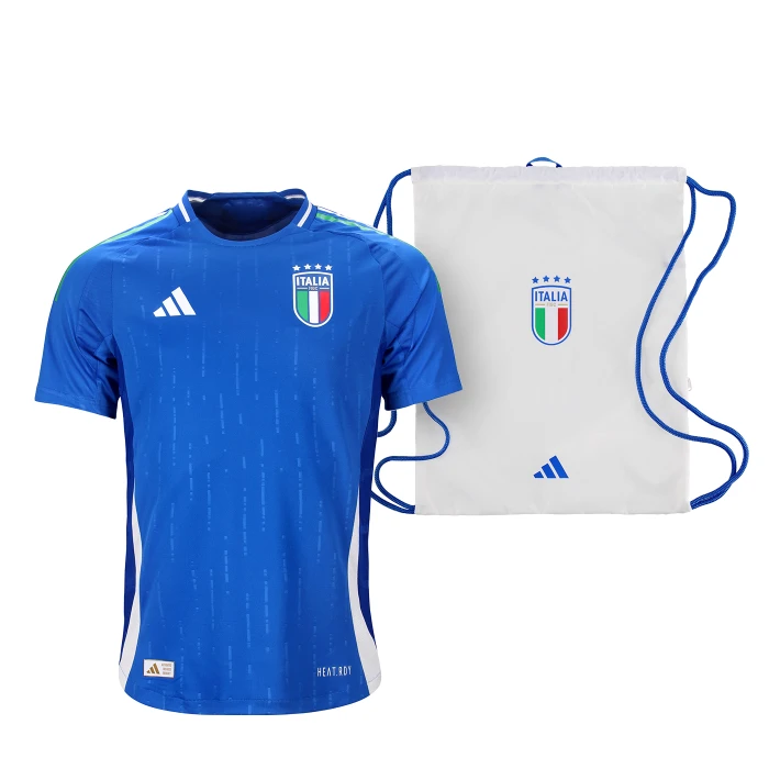 PACK ITALY FIGC HOME AUTHENTIC JERSEY 2024 + ITALY FIGC GYMSACK 2024