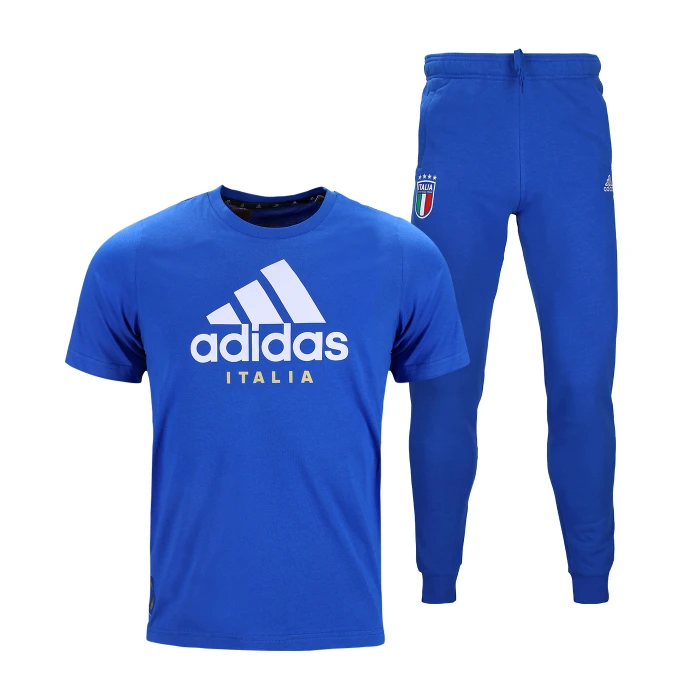 PACK ITALY FIGC BLUE T-SHIRT - KIDS 2024 + ITALY FIGC BLUE PANTS - KIDS 2024