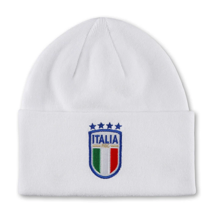 ITALY FIGC WHITE BEANIE