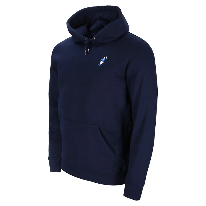 CUCCHIAIO AD AMSTERDAM TACCHETTEE X ITALIA FIGC BLUE EMBROIDERED HOODIE