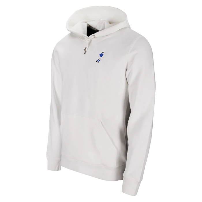 CUCCHIAIO AD AMSTERDAM TACCHETTEE X ITALIA FIGC WHITE EMBROIDERED HOODIE