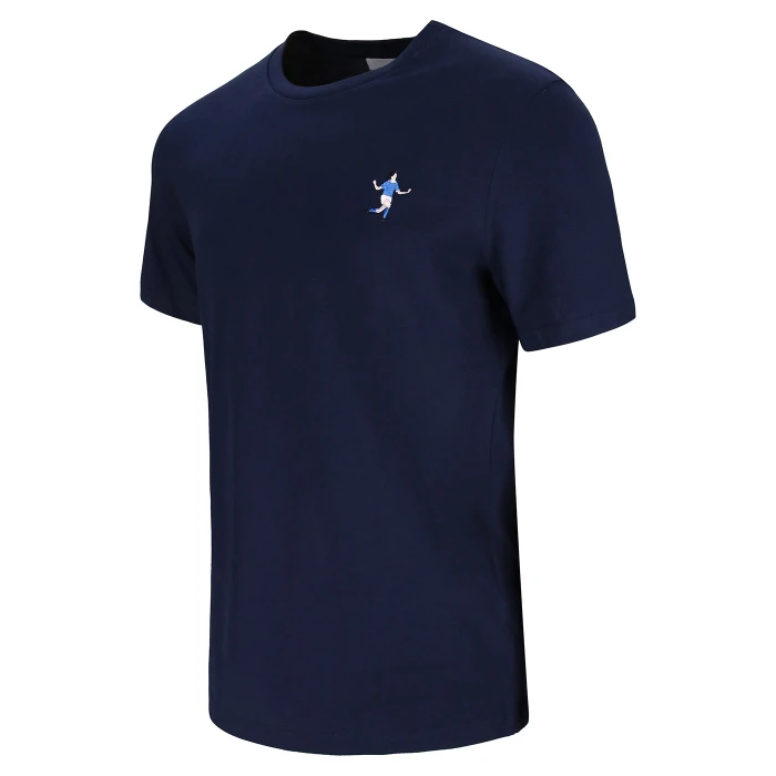 L'URLO TACCHETTEE X ITALIA FIGC BLUE EMBROIDERED T-SHIRT
