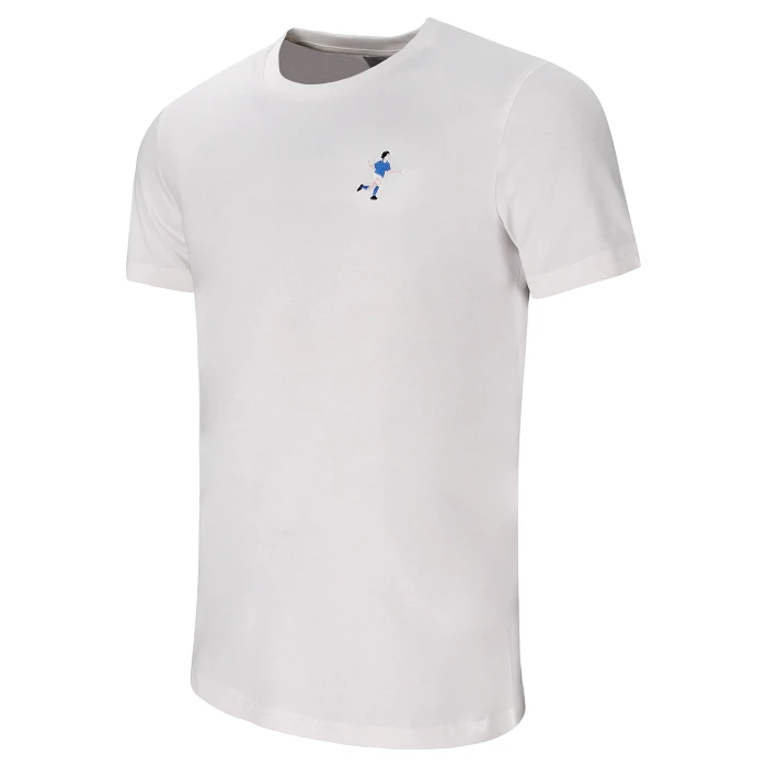 L'URLO TACCHETTEE X ITALIA FIGC WHITE EMBROIDERED T-SHIRT