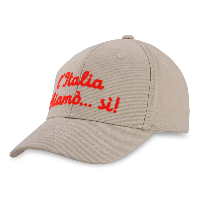 L'ITALIA CHIAMÒ, SÌ! TACCHETTEE X ITALIA FIGC BEIGE CAP