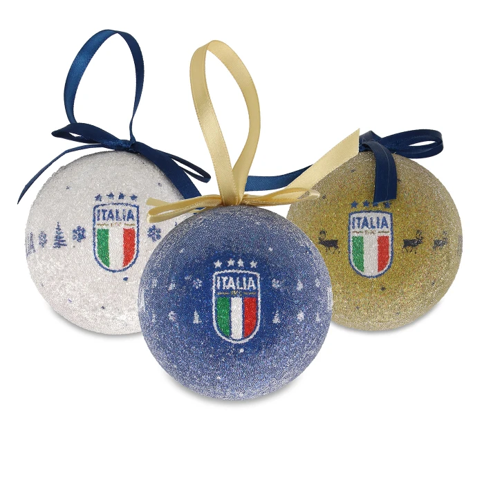 ITALY FIGC SET OF 3 CHRISTMAS BALL