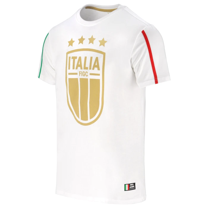 ITALIA FIGC BIG LOGO WHITE T-SHIRT