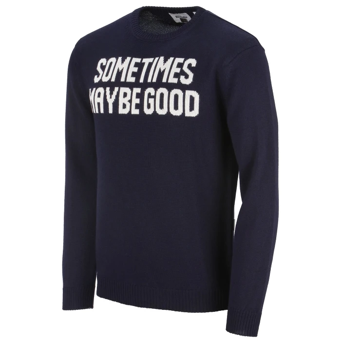 TACCHETTEE X ITALIA FIGC NAVY "SOMETIMES MAYBE GOOD" SWEATER