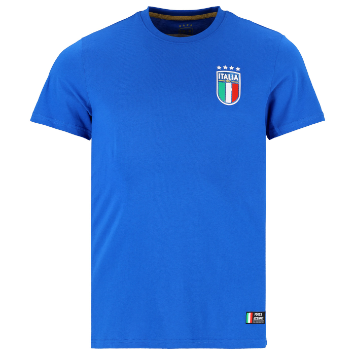 ITALIA FIGC T-SHIRT LOGO BLU