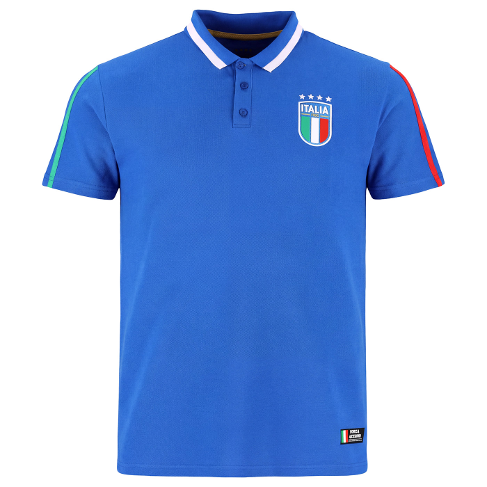 ITALIA FIGC POLO LOGO BLU